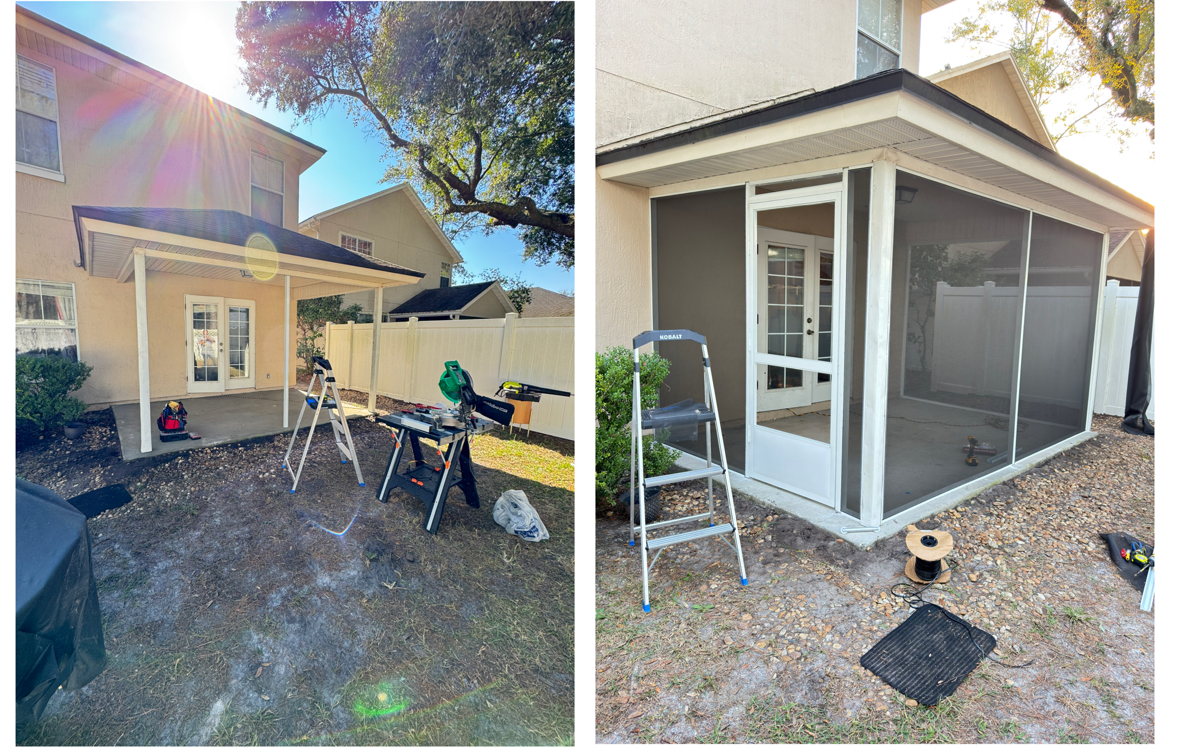 Patio Screen Enclosure Installation 